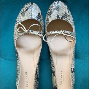 Cole haan snakeskin ballet flat